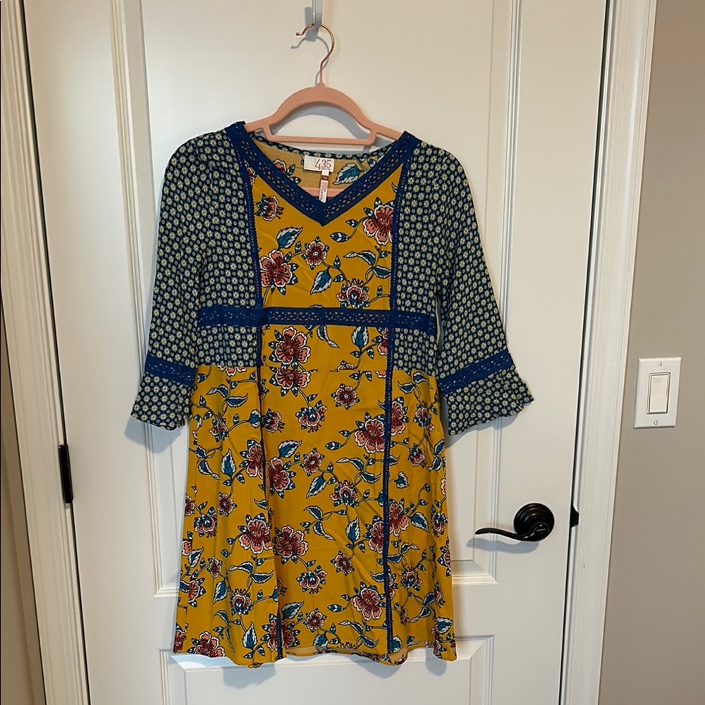 Girl’s Matilda Jane Yellow Floral Dress 14